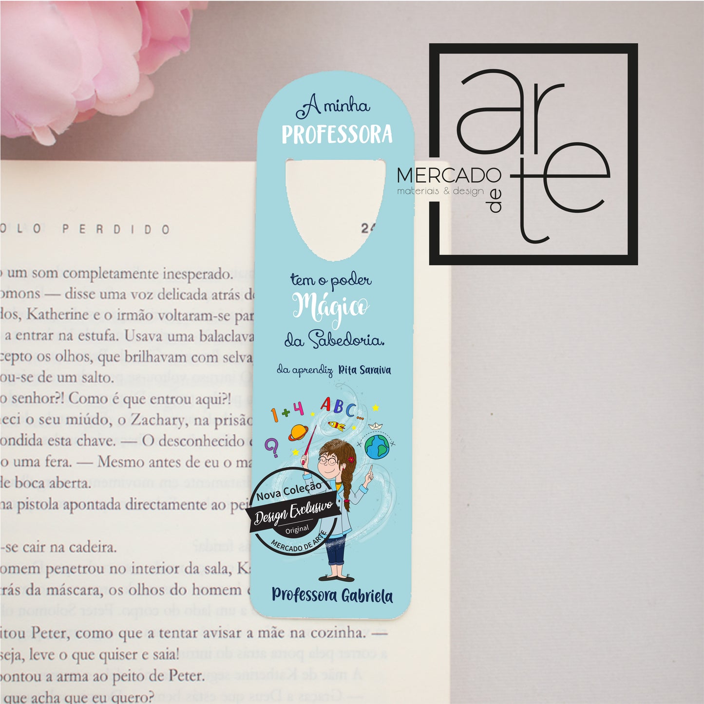 Marcador de livros " Poder Mágico da Sabedoria"