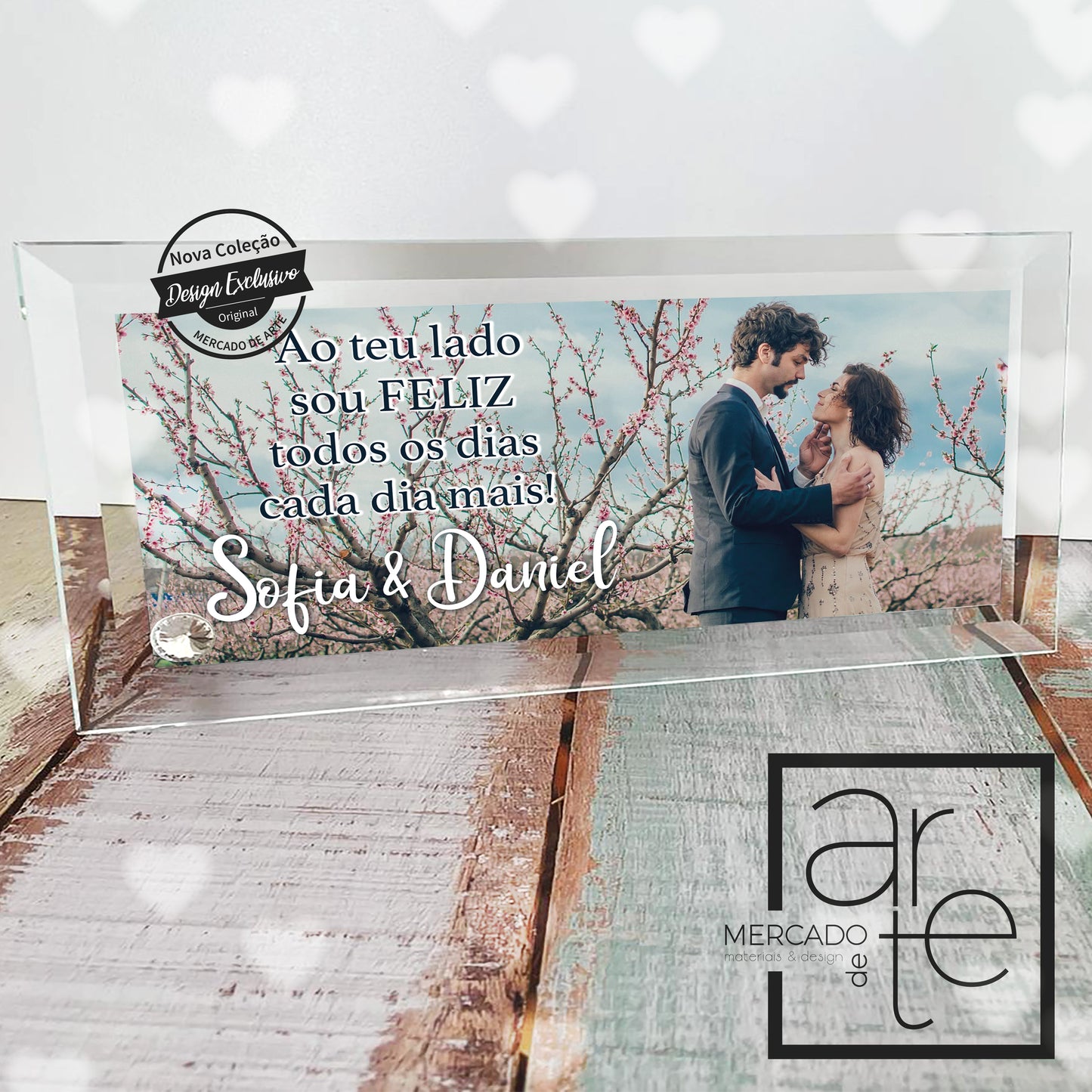 Moldura panorâmica " Ao teu lado sou feliz todos os dias"