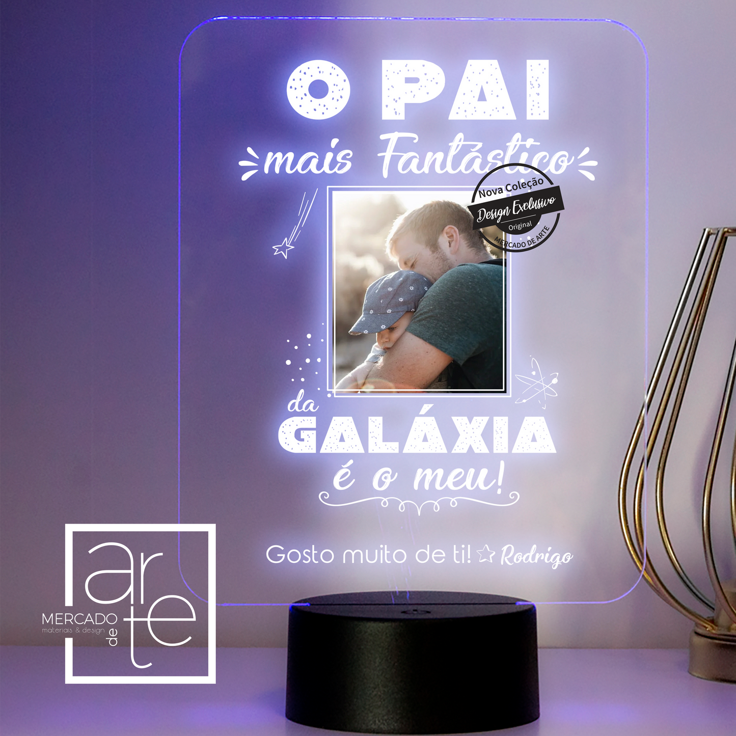 Moldura de LED "O Pai mais fantástico"