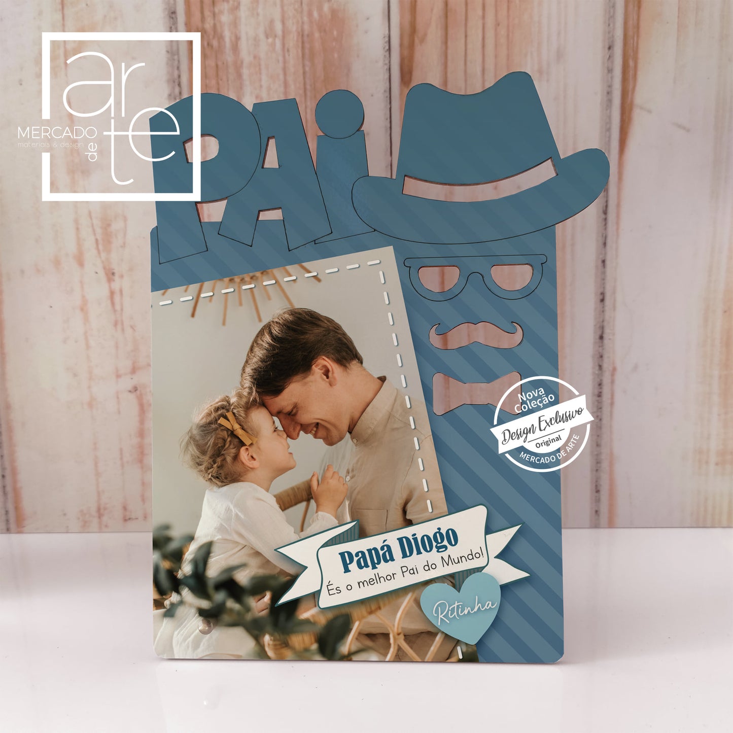 Moldura de madeira " PAI "