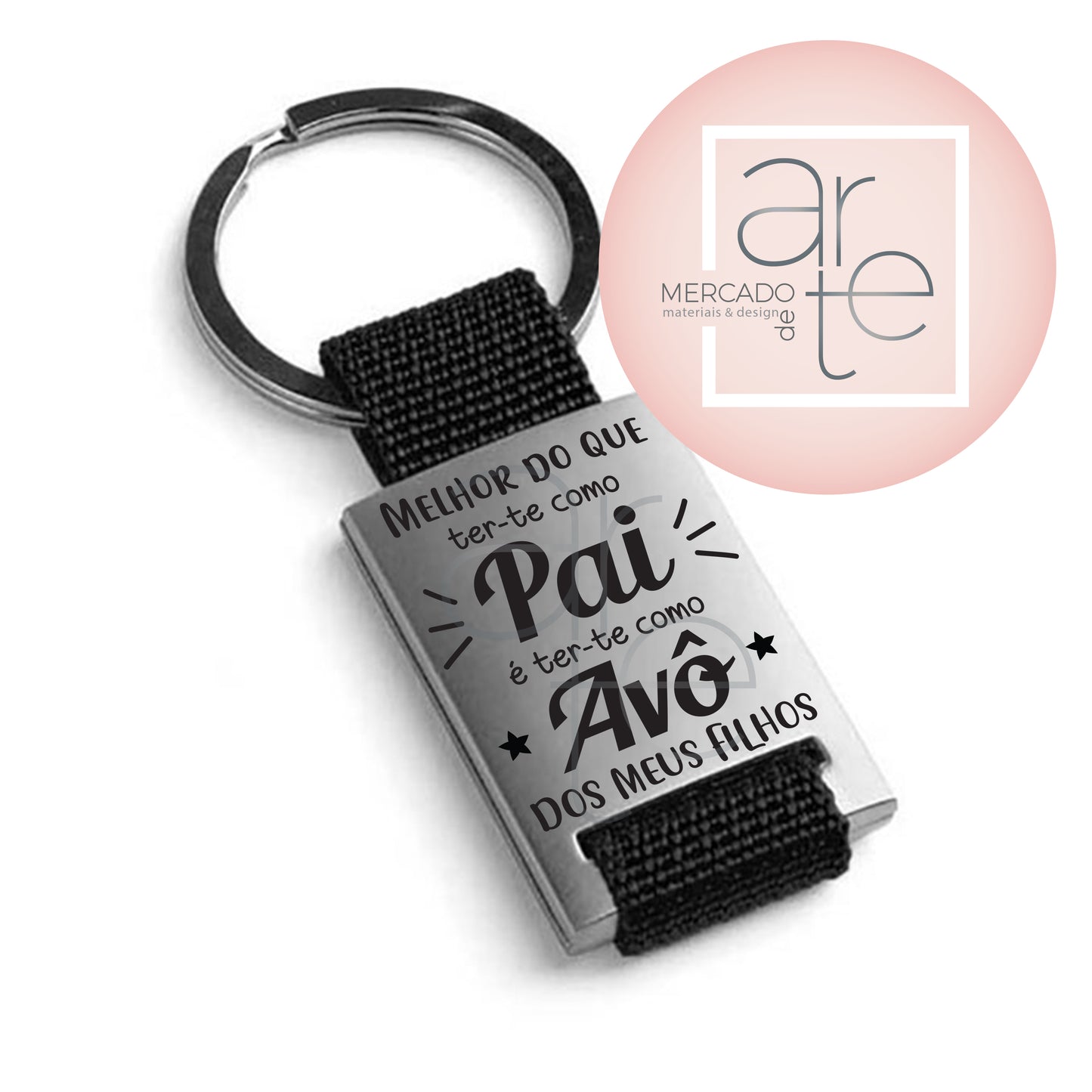 Porta chaves " Melhor do que ter-te como Pai é ter-te como Avô"