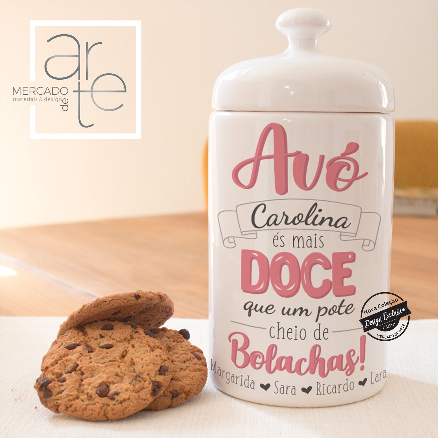 Pote de bolachas " Avó és mais doce que um pote cheio de bolachas "