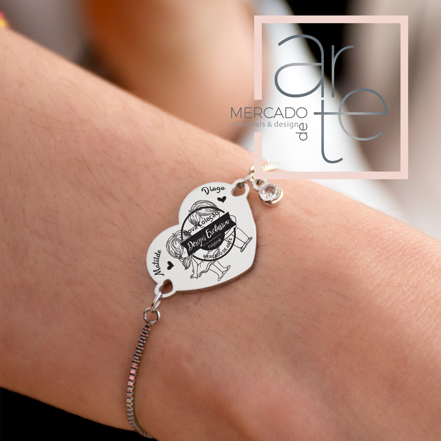 Pulseira ajustável com meninos