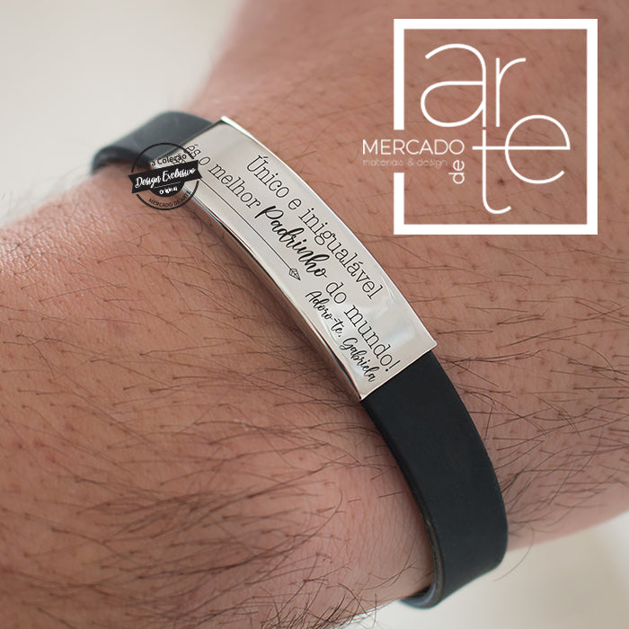 Pulseira " Padrinho único e inigualável ... "