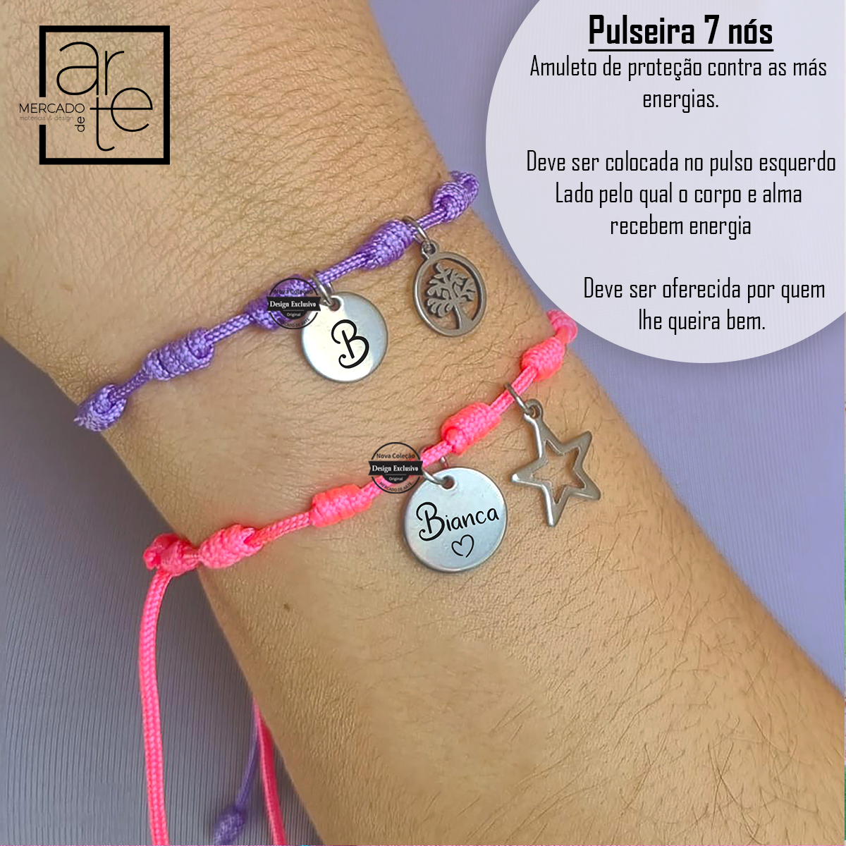 Pulseira 7 nós "Amuleto"