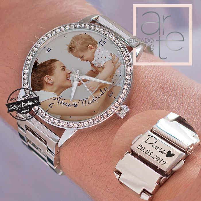 Relógio " Adoro-te Madrinha " com fotografia