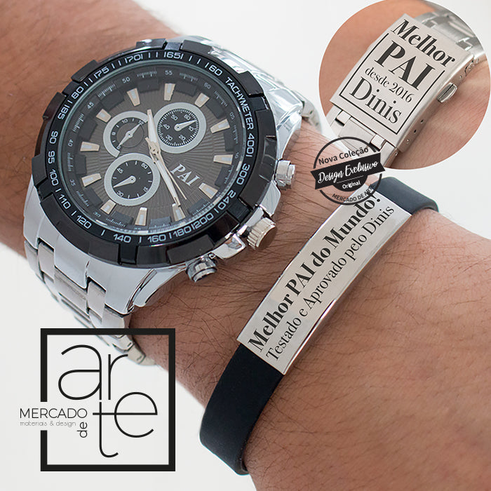Relógio e/pulseira " Melhor PAI do mundo"