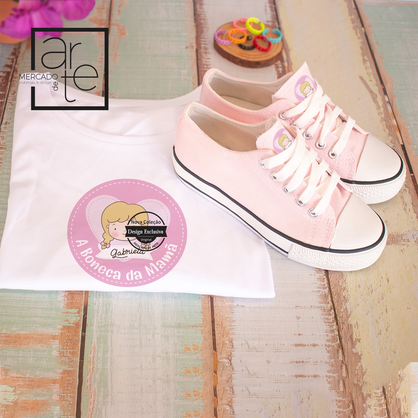 T-shirt e/ou ténis "A boneca da mamã"