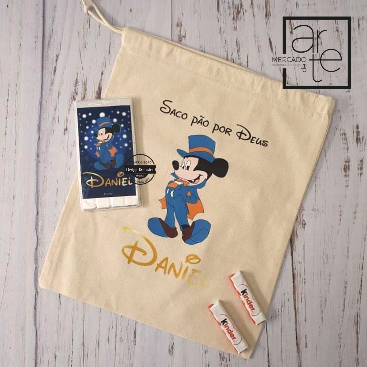 Saco Pão por Deus "Mickey"