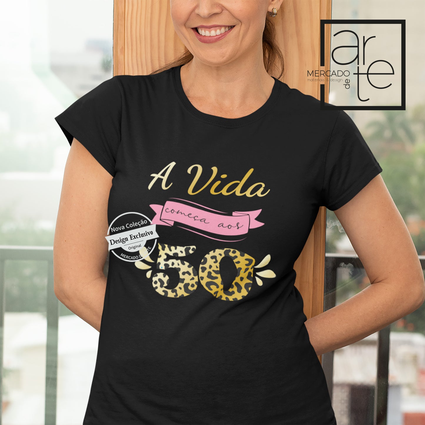 T-shirt " A vida começa aos 50"