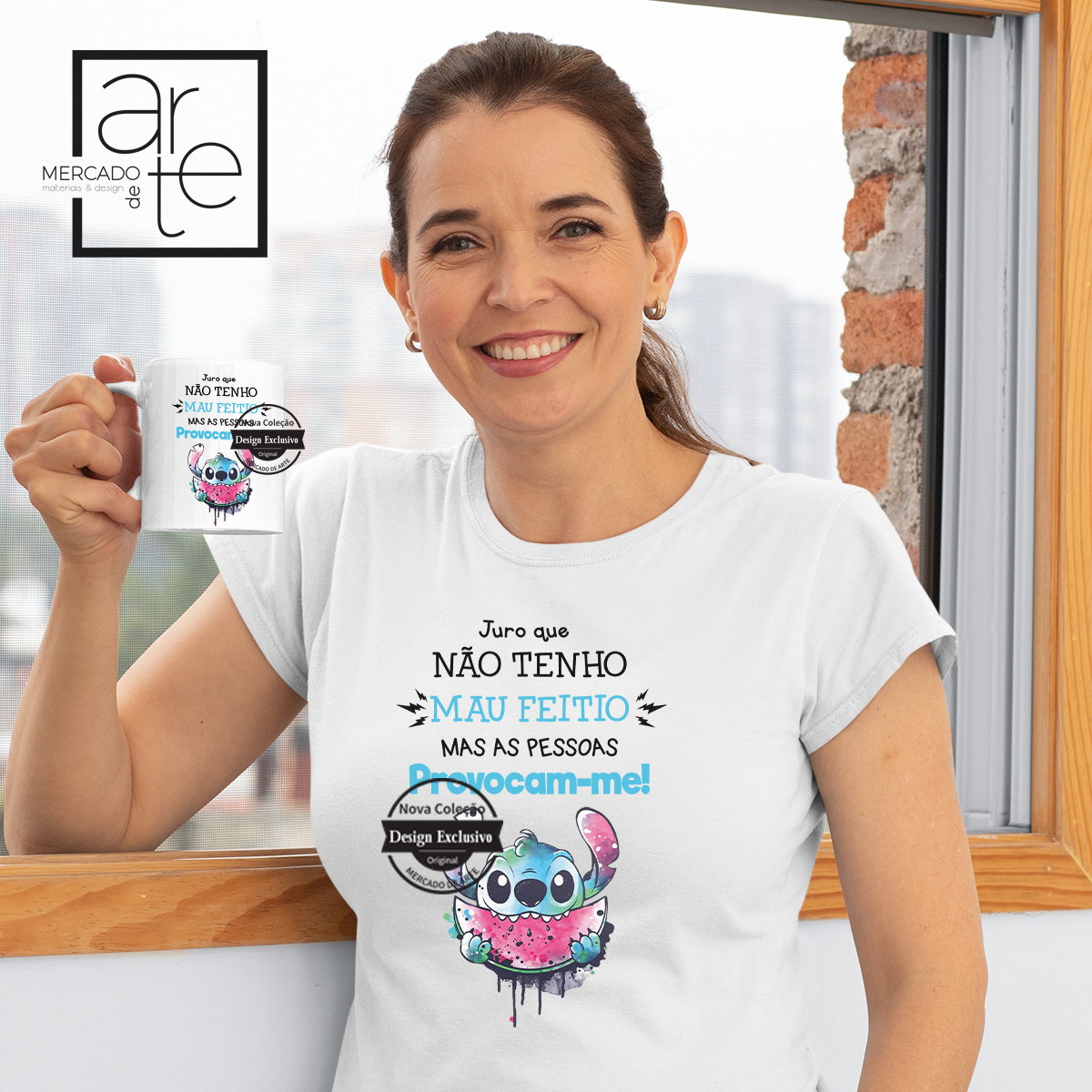 T-shirt e/ou caneca "Não tenho mau feitio"