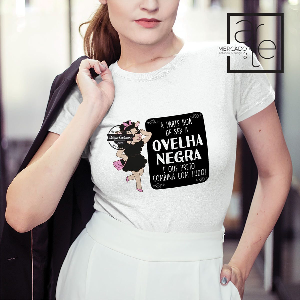 t-shirt 100% algodão persaonalizada. Ovelha nega
