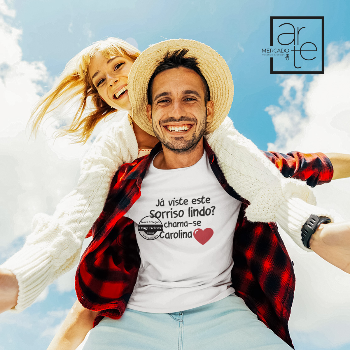 Novidade! T-shirt de homem 100% algodão com frase personalizado por si! Aproveite a nossa sugestão ou escolha a frase ideal dedicada à sua cara metade. Disponível do S ao XXL.