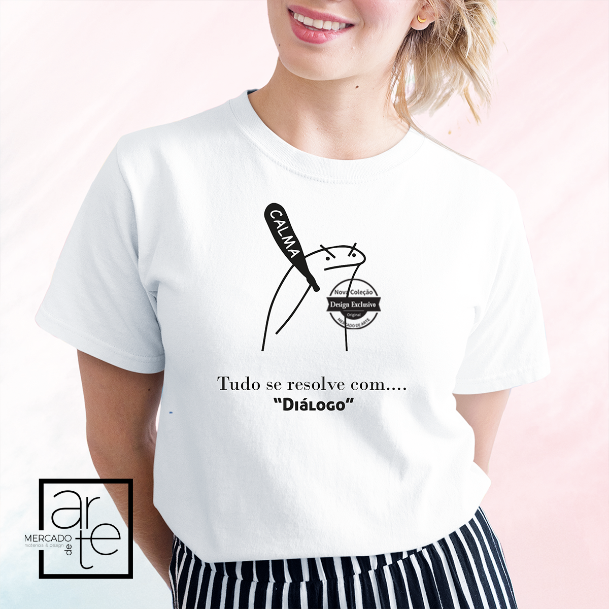 T-shirt Flork " Tudo se resolve com..."