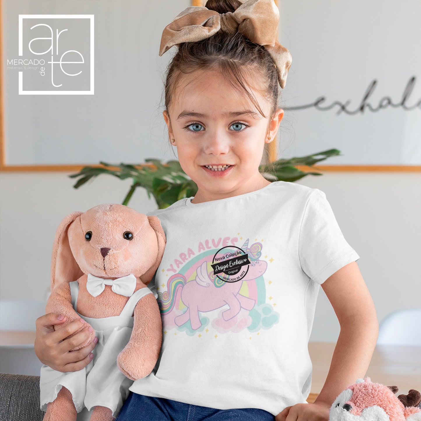 T-shirt 100% algodão "unicórnio"