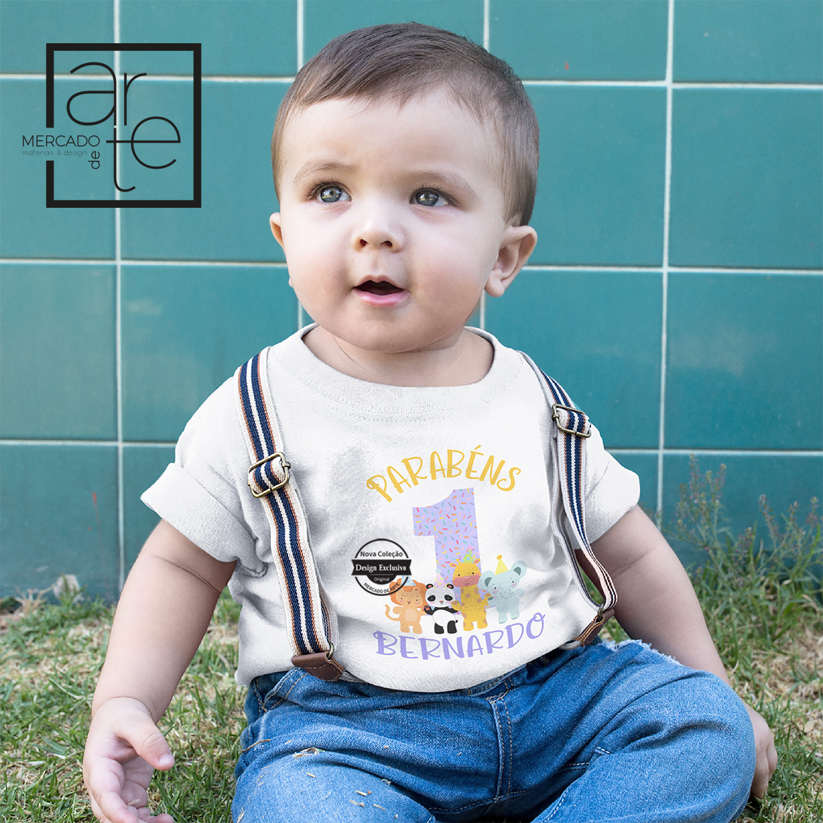 Coleção de t-shirt de aniversário para os mais novos com a nossa coleção dos animais super gira! Personalize com o nome que desejar. Disponíveis até aos 13 anos.