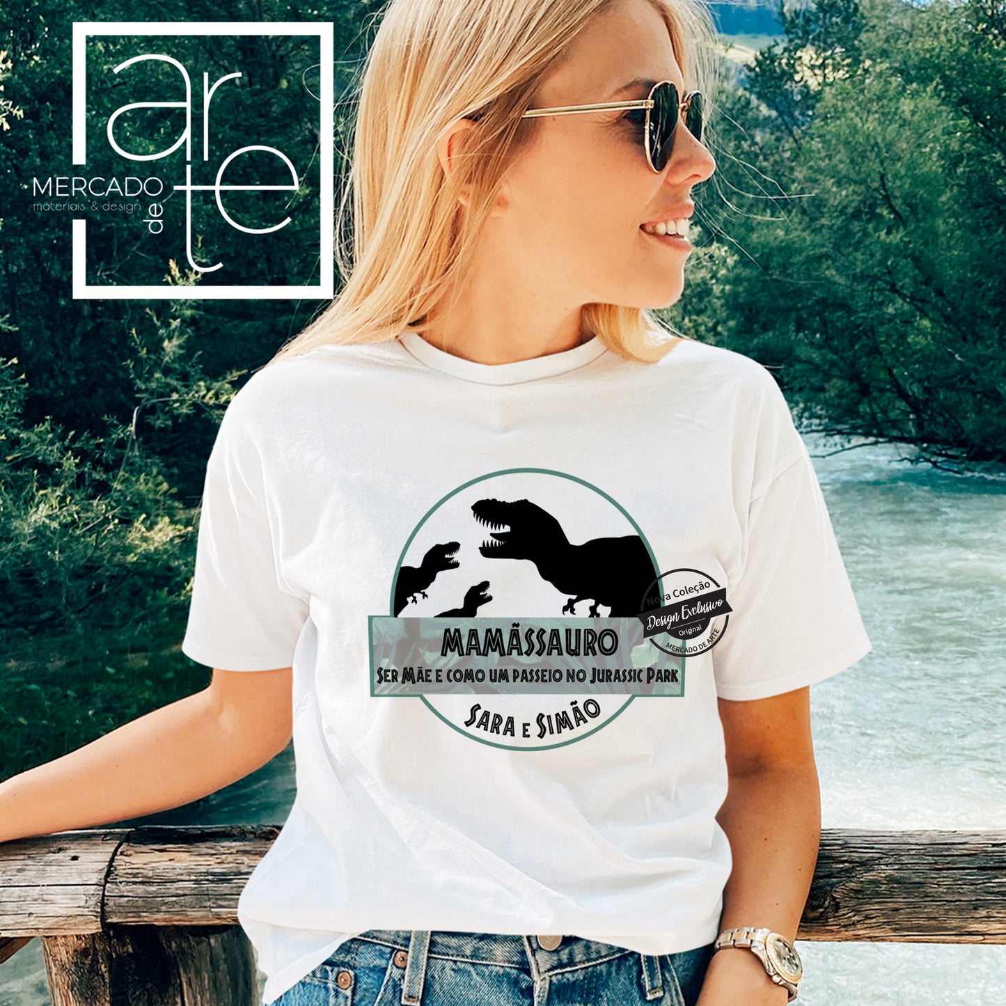 T-shirt 100% algodão "Mamassauro"