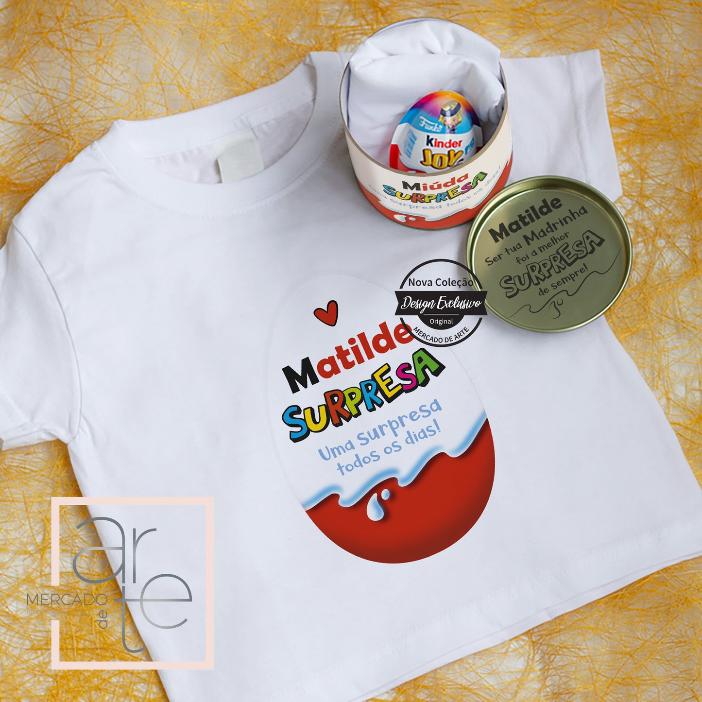 Conjunto T-shirt " Uma surpresa todos os dias "