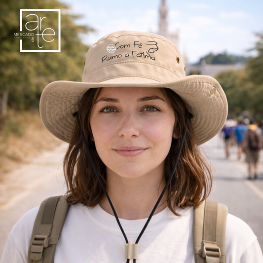 Chapéu Safari Peregrinos "Com fé, Rumo a Fátima"