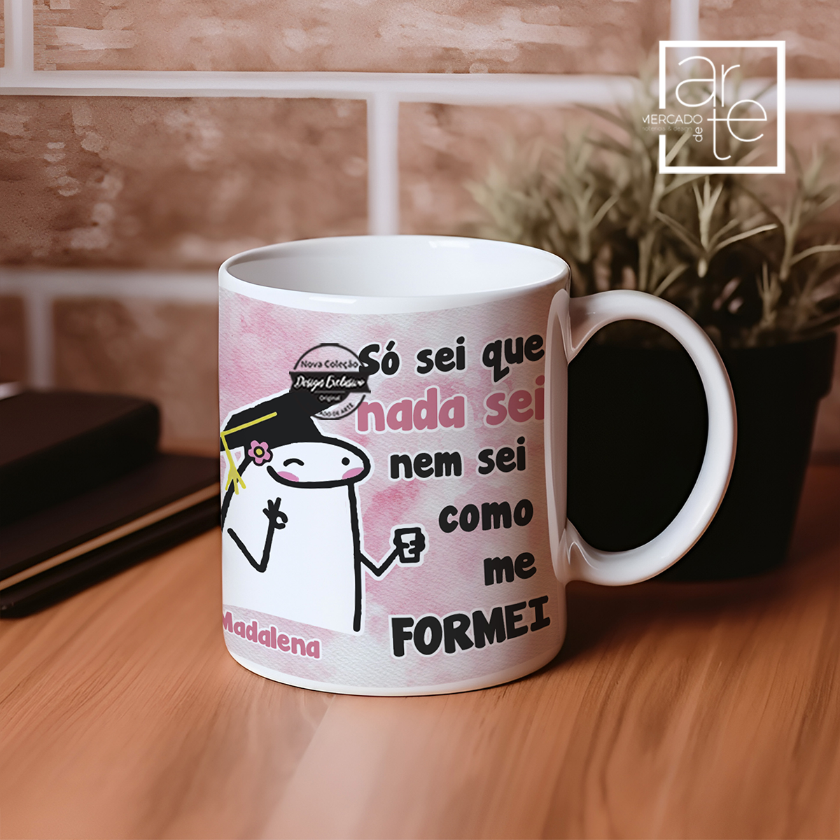 Caneca flork "Só sei que nada sei..."