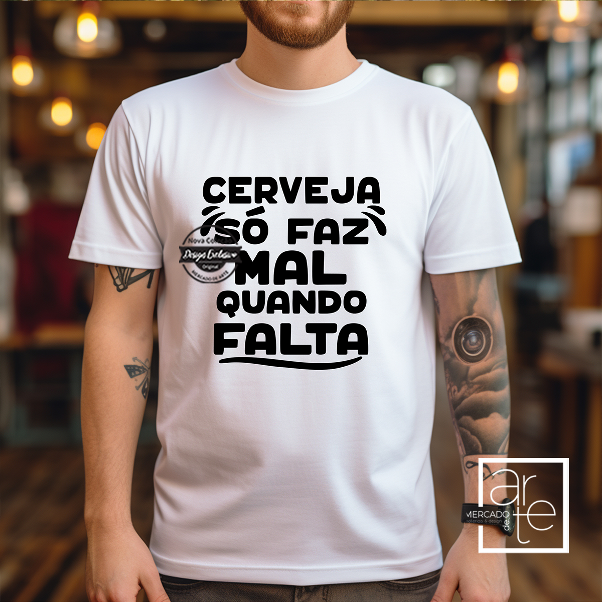 T-Shirt " Cerveja só faz mal..."