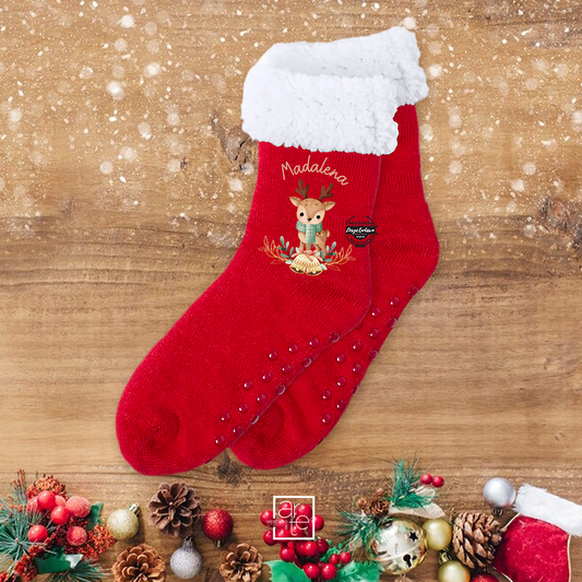 Meias de natal " Rena "