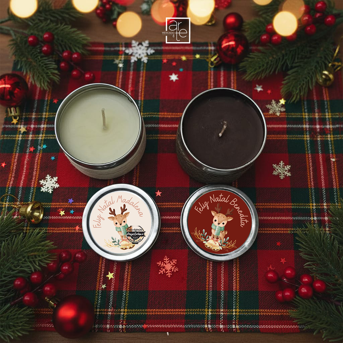 Vela de natal "Rena"