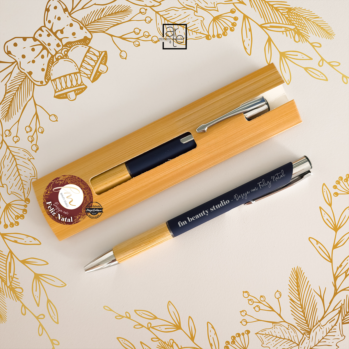 Canetas eventos "Feliz natal"