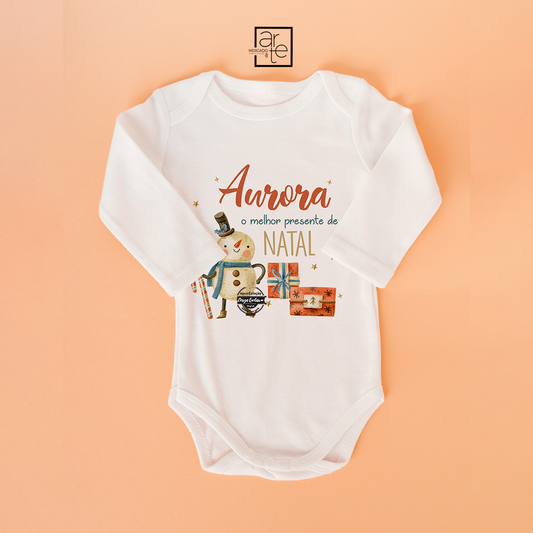 Body "Boneco de Neve - Feliz Natal"