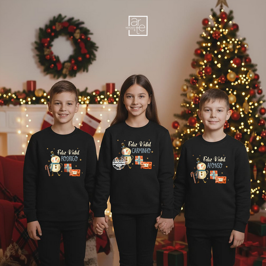 Sweat de natal "Boneco de Neve - Feliz Natal"