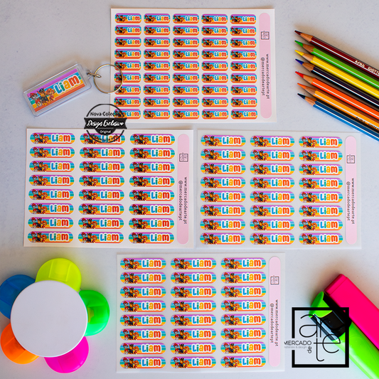 Kit de etiquetas "Patrulha Pata"