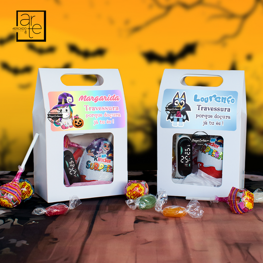 Kit Halloween Bluey/unicórnio "Travessura"