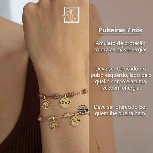 Pulseira 7 nós "árvore"