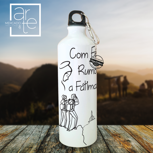 Garrafa 800ml Peregrinos "Com fé, Rumo a Fátima"
