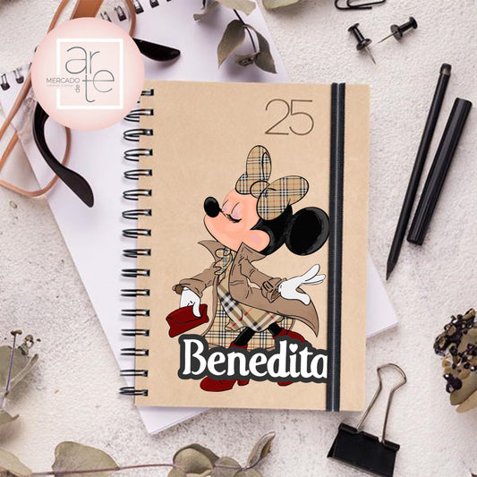 Agenda de argolas A5 "Minnie chique"