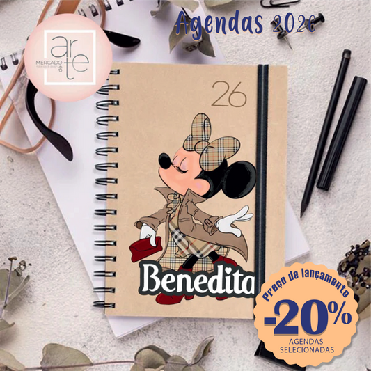 Agenda de argolas A5 2026 "Minnie Chique"