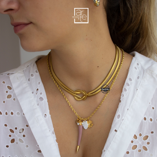 Conjunto fio nó e/ou corno "Trevo"
