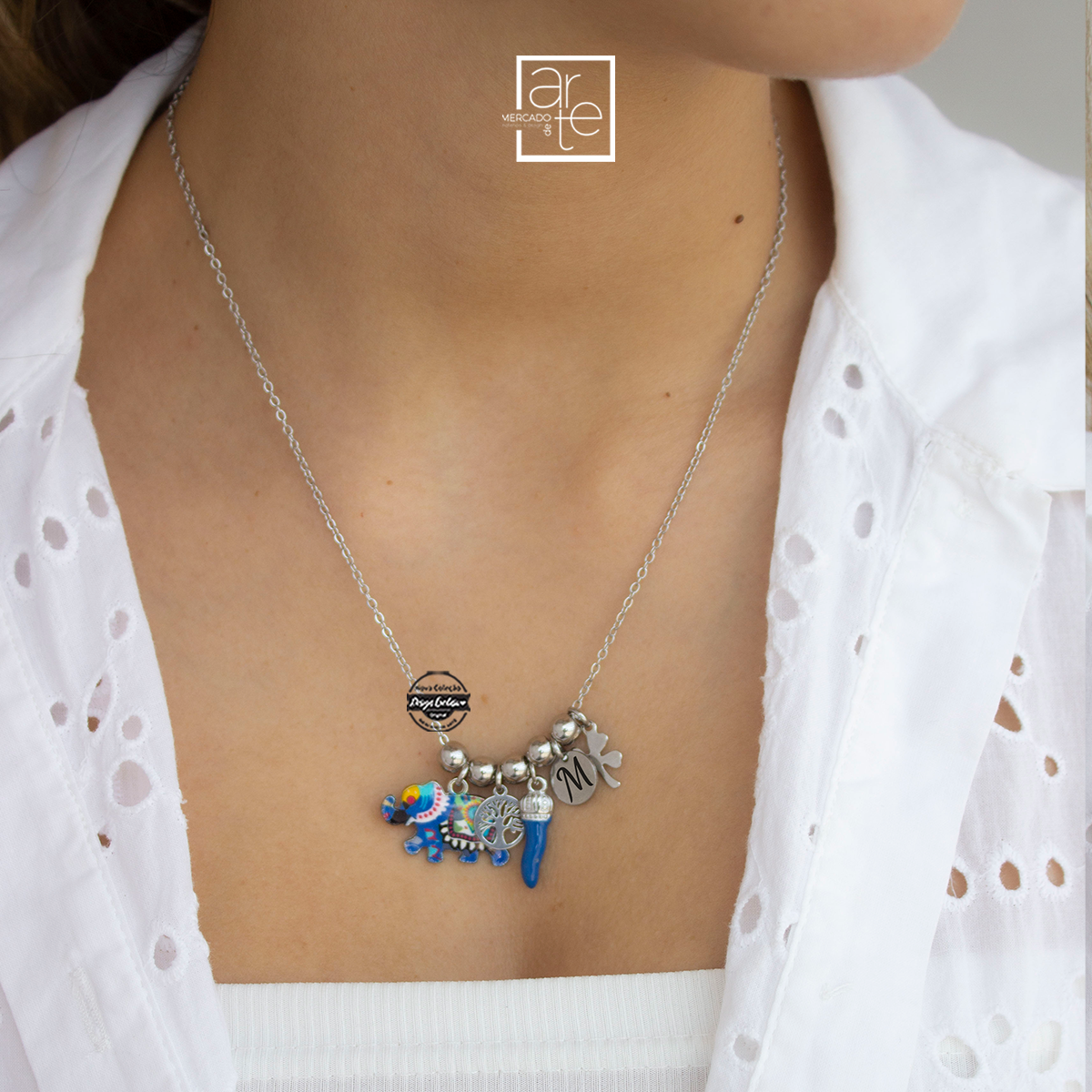 Fio elefante amuletos "Nome"