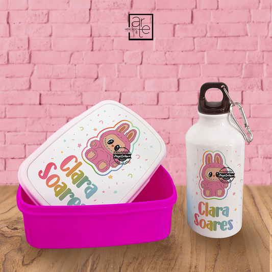 Caixa de lanche e/ou garrafa "Labubu"