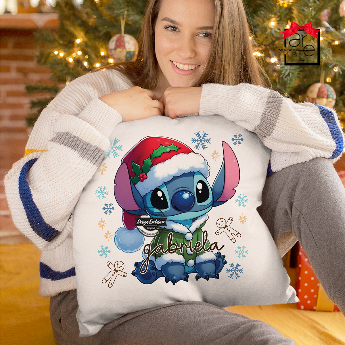 Almofada natal "Stitch"