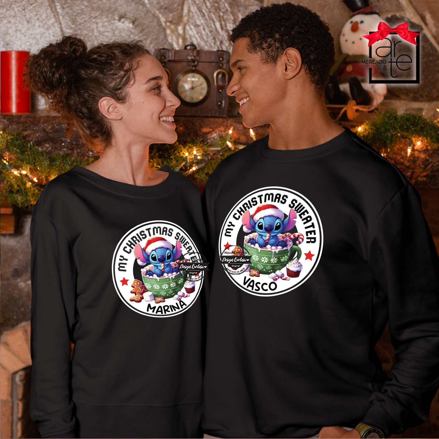 Sweat de natal Stitch "My christmas sweater"