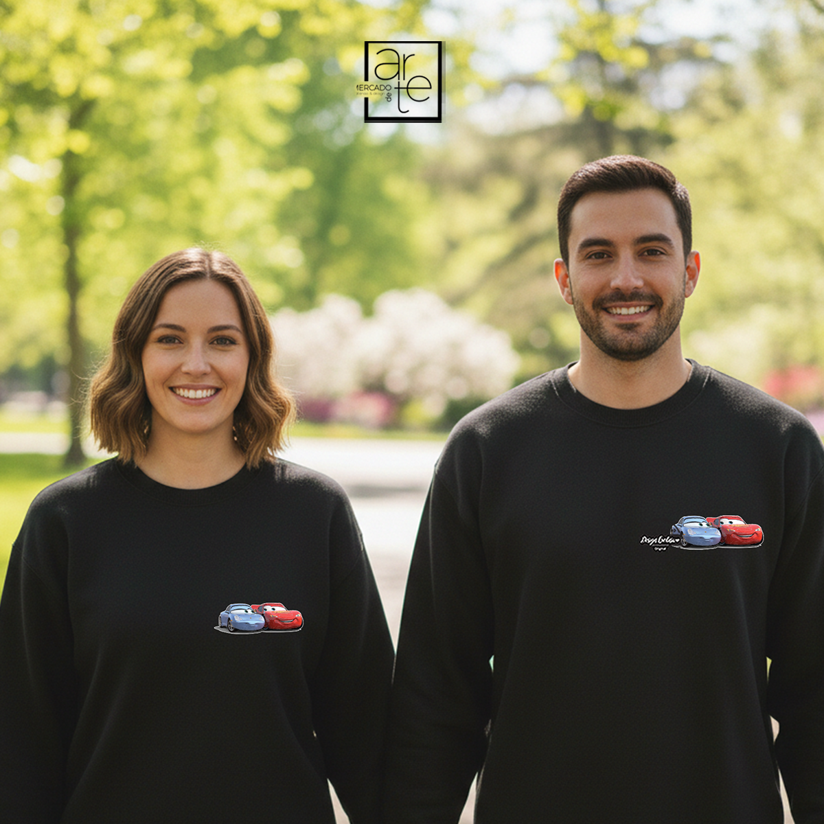 Sweat namorados "Sally  e Mcqueen"