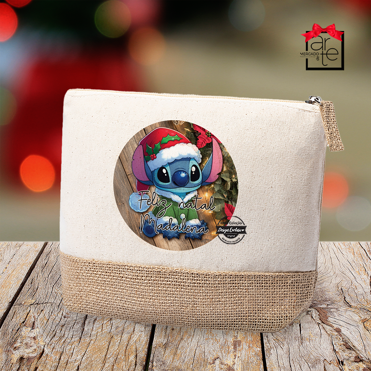 Bolsa Stitch "Feliz Natal"