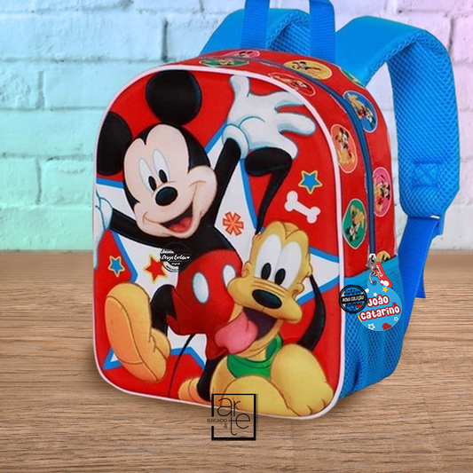 Mochila 3D "Mickey e Pluto" com OFERTA do identificador