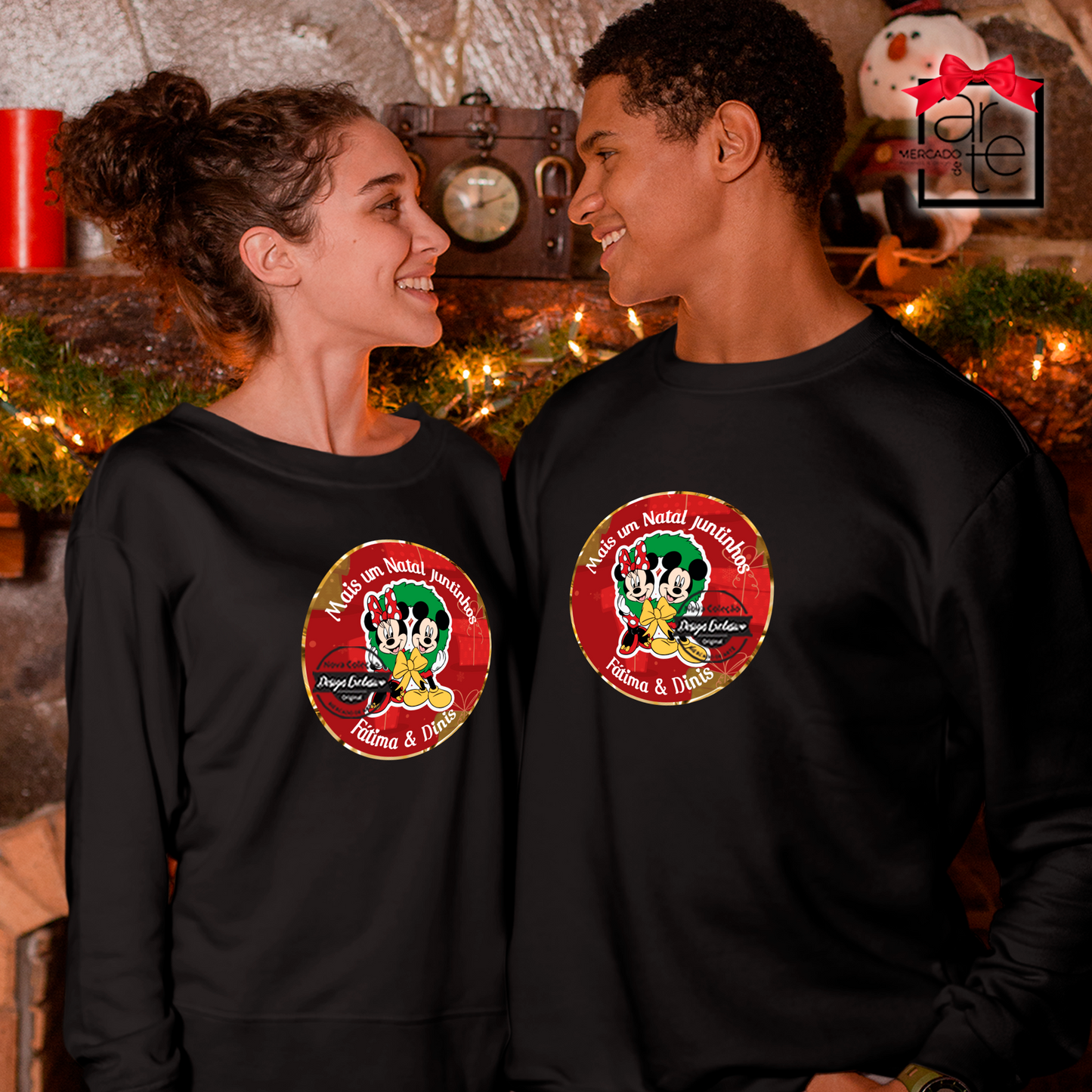 Sweat de natal casal "Mais um ano juntinhos"