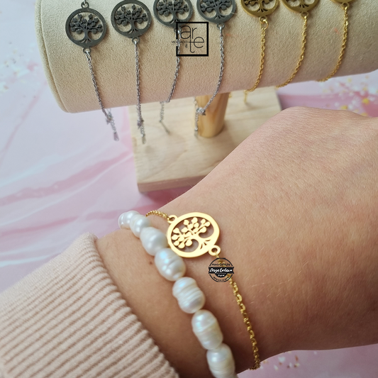 Conjunto pulseiras "árvore da família"