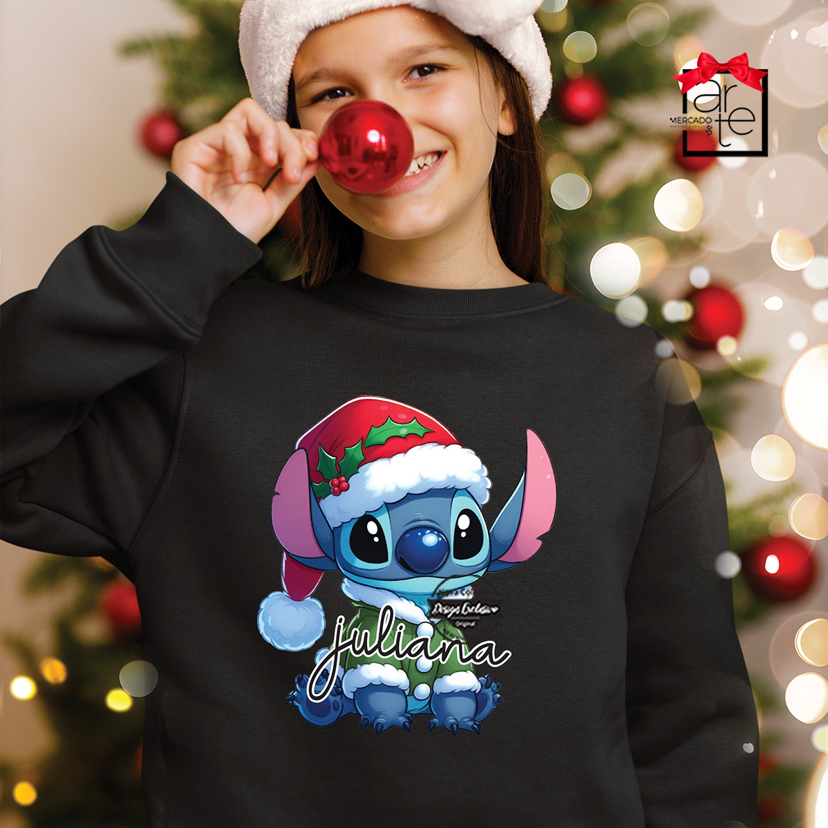 Sweat de Natal "Stitch"