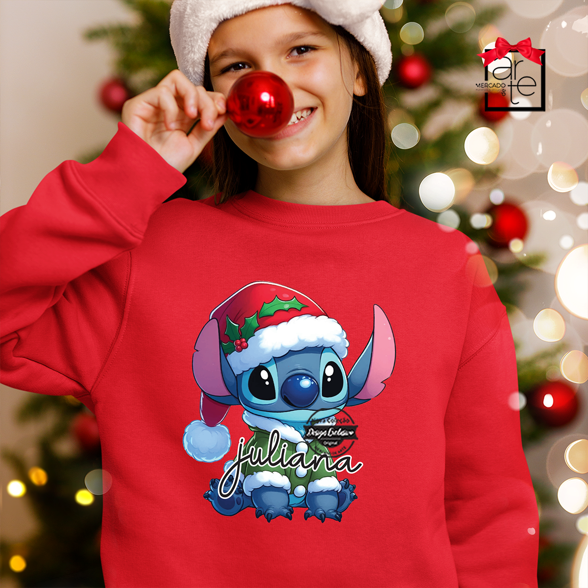 Sweat de Natal "Stitch"