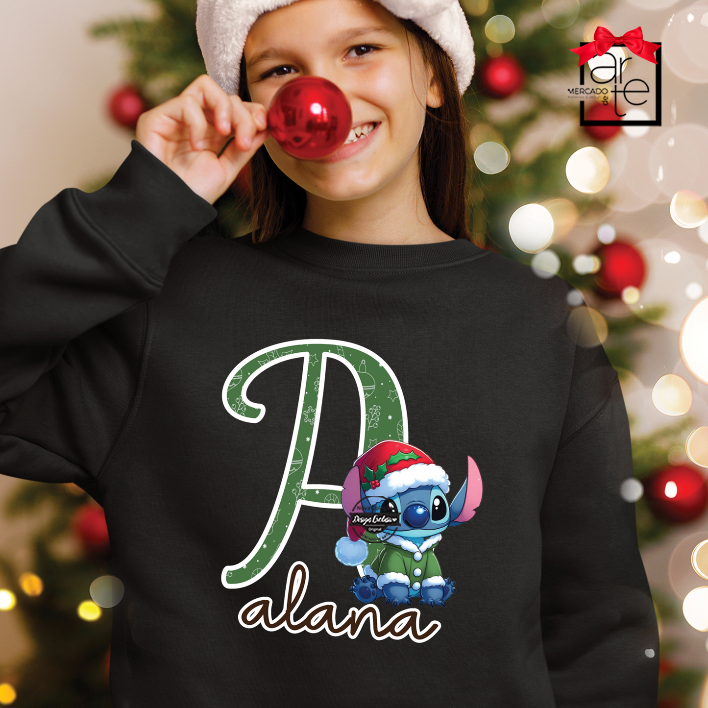 Sweat de Natal Stitch "Nome"