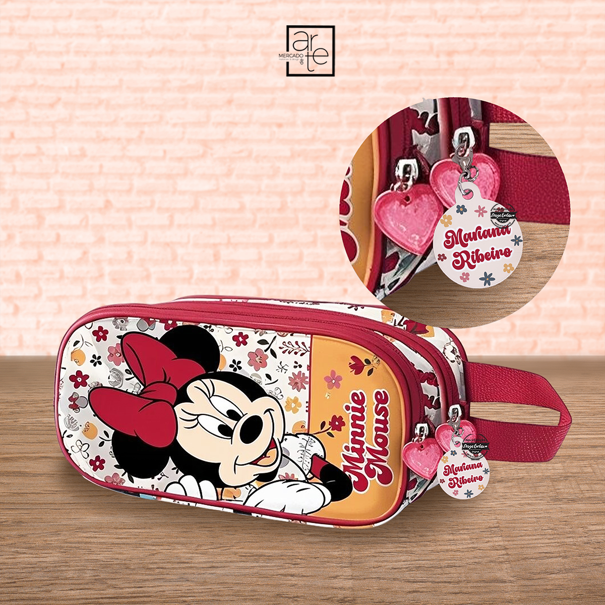 Estojo "3D" minnie